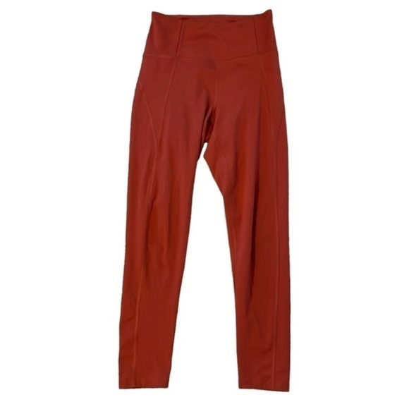 Girlfriend Collective Compressive High Rise Leggings Women’s Size Small Orange - Picture 3 of 8